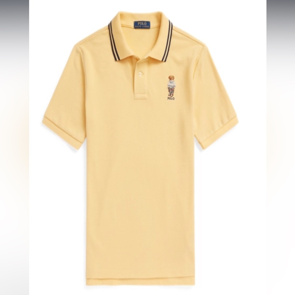 NWT Ralph Lauren Polo Bear Cotton Mesh Polo Shirt